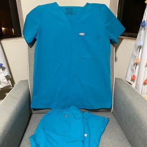 Figs Teal Scrub set